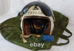 VTG 50's US Air Force Named Selby Shoe Co. F-86 P-3 PILOT FLIGHT HELMET with Bag