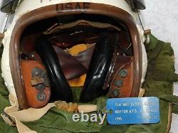 VTG 50's US Air Force Named Selby Shoe Co. F-86 P-3 PILOT FLIGHT HELMET with Bag