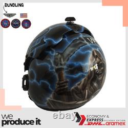 Vf 101 Grim Reaper Hgu-33 Flight Helmet Movie Prop Pilot Aviator Usn Navy +patch