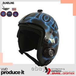 Vf 101 Grim Reaper Hgu-33 Flight Helmet Movie Prop Pilot Aviator Usn Navy +patch