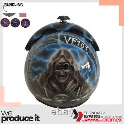 Vf 101 Grim Reaper Hgu-33 Flight Helmet Movie Prop Pilot Aviator Usn Navy +patch