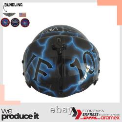 Vf 101 Grim Reaper Hgu-33 Flight Helmet Movie Prop Pilot Aviator Usn Navy +patch