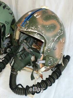 Vietnam USAF Named Camo F-4D Pilot HGU-2A/P Flight Helmet MBU-5/P Oxygen Mask