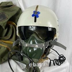Vietnam War APH-6a Flight Helmet Named USMC Pilot W O2 Mask & Bag
