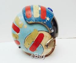 Vietnam War Era U. S. Navy Squadron Painted Pilot's Flight Helmet, APH-5, Aviator