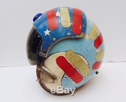 Vietnam War Era U. S. Navy Squadron Painted Pilot's Flight Helmet, APH-5, Aviator
