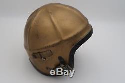 Vintage 1950's U. S. NAVY H-4 Pilot Flight Helmet Size Medium GENTEX