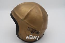 Vintage 1950's U. S. NAVY H-4 Pilot Flight Helmet Size Medium GENTEX
