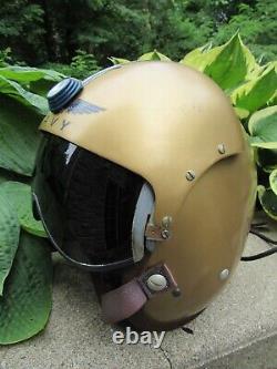 Vintage 1950's US NAVY APH-5 MSA Pilot flight fighter helmet Vietnam EXTRAS