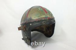 Vintage 1950s Navy Air Force Pilot Flight Helmet Korean War Gentexite H-4 Lrg