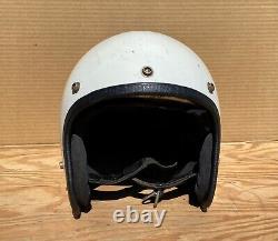 Vintage 1973 AMERICAN SPORTS Motorcycle Race Car Pilot Flight Open Face Helmet