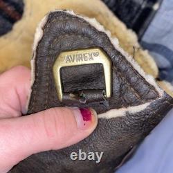 Vintage Avirex Leather Aviator Flight Helmet Hat Cap Made In USA- Missing Strap