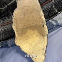 Vintage Avirex Leather Aviator Flight Helmet Hat Cap Made In USA- Missing Strap