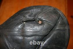 Vintage BOETTGIEL Leather Aviator Flight Helmet Shearling Lined Pat 1928