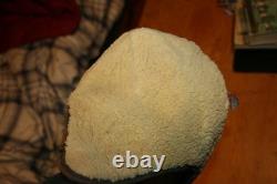 Vintage BOETTGIEL Leather Aviator Flight Helmet Shearling Lined Pat 1928