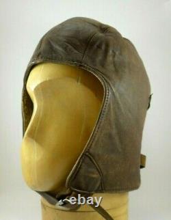 Vintage British RAF or Canadian RCAF WWI Leather Flight / Pilot Helmet