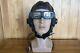 Vintage Chinese Pilot Leather Flight Helmet + Leather Goggles