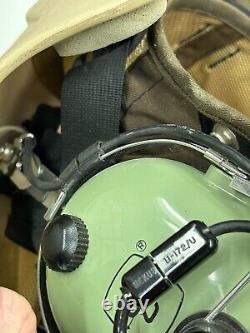 Vintage David Clark Company Inc Flight Deck Pilot Aviation Helmet And Headset