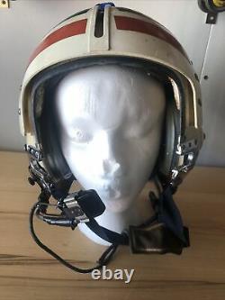 Vintage Gentex APH-6 Flight Helmet USN Pilot 1960s Vietnam Era Sz M