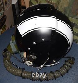 Vintage Gentex Usaf Military Pilots Flight Visor Helmet & Mbu-5/p Mask Striped