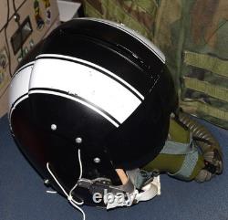 Vintage Gentex Usaf Military Pilots Flight Visor Helmet & Mbu-5/p Mask Striped
