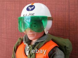 Vintage Gi Joe Action Pilot w Flight Suit and Crash Helmet
