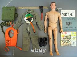 Vintage Gi Joe Action Pilot w Flight Suit and Crash Helmet Scramble