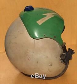 Vintage Korean War MSA APH Fighter Pilot Flight Helmet With Retractable Visor