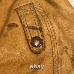 Vintage Leather Aviator Flight Cap Pilot Helmet Goggles Gordon Aerotogs Military