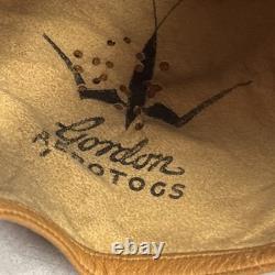 Vintage Leather Aviator Flight Cap Pilot Helmet Goggles Gordon Aerotogs Military