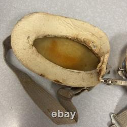 Vintage Leather Aviator Flight Cap Pilot Helmet Goggles Gordon Aerotogs Military