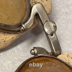 Vintage Leather Aviator Flight Cap Pilot Helmet Goggles Gordon Aerotogs Military