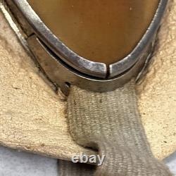 Vintage Leather Aviator Flight Cap Pilot Helmet Goggles Gordon Aerotogs Military