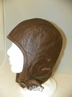 Vintage Leather Pilot Flight Aviator Helmet Large Air Associates USA
