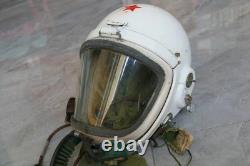 Vintage MiG Fighter Pilot Flight Helmet, Dilapidated Helmet