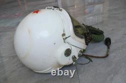 Vintage MiG Fighter Pilot Flight Helmet, Dilapidated Helmet