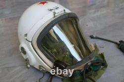 Vintage MiG Fighter Pilot Flight Helmet, Dilapidated Helmet