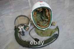 Vintage MiG Fighter Pilot Flight Helmet, Dilapidated Helmet