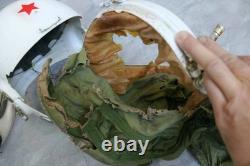 Vintage MiG Fighter Pilot Flight Helmet, Dilapidated Helmet