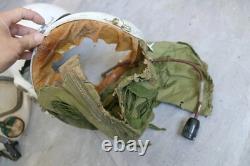 Vintage MiG Fighter Pilot Flight Helmet, Dilapidated Helmet