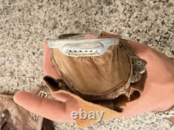 Vintage Scully Air Mail Leather Aviator Flight Cap Pilot Helmet Goggles Medium