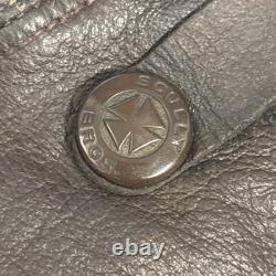 Vintage Scully Air Mail Leather Aviator Flight Cap Pilot Helmet Goggles Medium