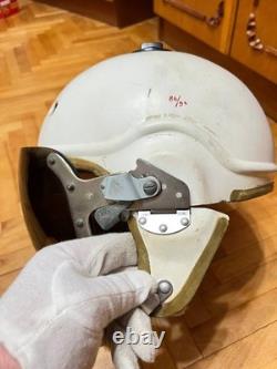Vintage Soviet Air Force Flight Helmet ZSh-3M Cold War Era Pilot Helmet USSR