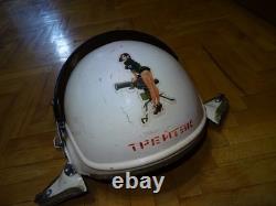 Vintage Soviet Air Force Flight Helmet ZSh-3M Cold War Era Pilot Helmet USSR
