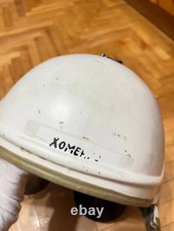 Vintage Soviet Air Force Flight Helmet ZSh-3M Cold War Era Pilot Helmet USSR