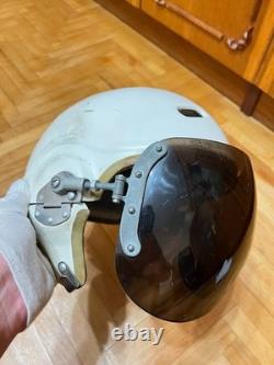 Vintage Soviet Air Force Flight Helmet ZSh-3M Cold War Era Pilot Helmet USSR