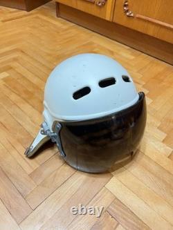 Vintage Soviet Air Force Flight Helmet ZSh-3M Cold War Era Pilot Helmet USSR