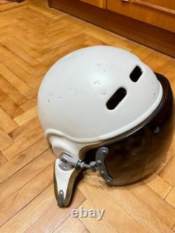 Vintage Soviet Air Force Flight Helmet ZSh-3M Cold War Era Pilot Helmet USSR