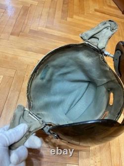 Vintage Soviet Air Force Flight Helmet ZSh-3M Pilot Helmet USSR