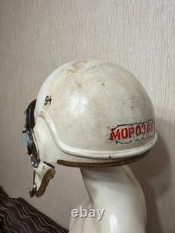 Vintage Soviet Air Force Flight Helmet ZSh-3M Pilot Helmet USSR